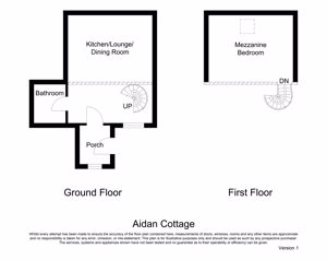 Floor Plan - Aidan Cottage- click for photo gallery